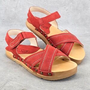 Rare New Kalso Earth‎ Shoes Womens Size 6 Serene Red Cherry Leather Sandals